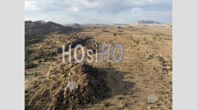 Namibgrens Campsite, Camping Between Large Granite Boulders, Namibia - Aerial Photography