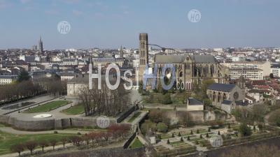Cathedral Limoges During Covid-19 Outbreak - Photo Drone 
