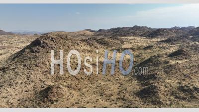 Desert Landscape From Road D1275 Nearby Spreetshoogte Pass, Namibia - Video Drone Footage
