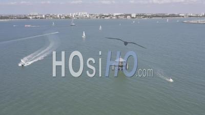 Drone View Of La Rochelle, Lighthouse At The End Of The World, Port Des Minimes