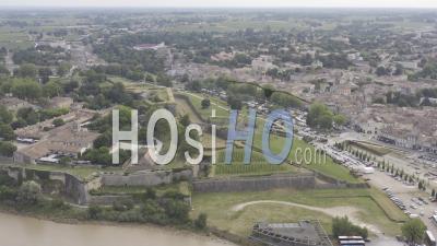 Drone View Of The Citadel Of Blaye And The City