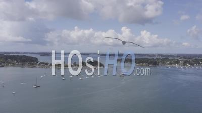 Vue Drone Du Golfe Du Morbihan, Île Aux Moines