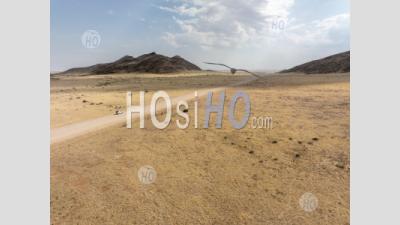 Desert Landscape From The C14 Road To Walvis Bay, Namibia - Aerial Photography