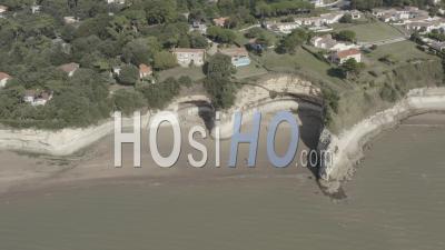 Drone View Of Meschers-Sur-Gironde, Cliffs