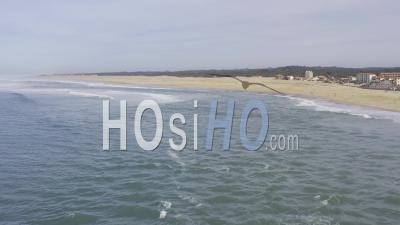 Drone View Of Soorts Hossegor, The Ocean, The Plage Centrale, The Plage Sud, The Village