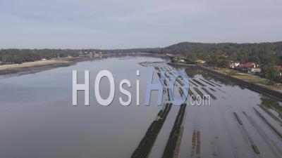 Vidéo Par Drone Du Soorts Hossegor, Du Lac, Des Parcs À Huîtres, De La Plage Blanche