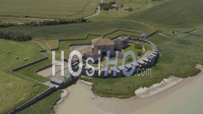 Drone View Of Fort Lupin, Charente River