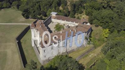 Drone View Of Chateau Royal De Cazeneuve