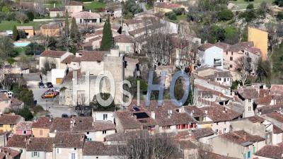 Village De Correns En Hiver, Var, France - Vidéo Par Drone