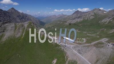 Agnel Pass Between The Queyras And The Italian Piemont - Video Drone Footage
