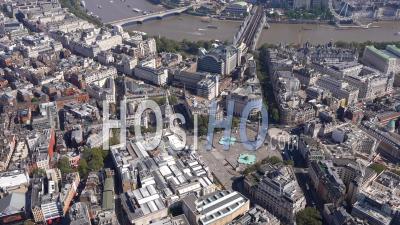 Trafalgar Square, Londres Filmé Par Hélicoptère