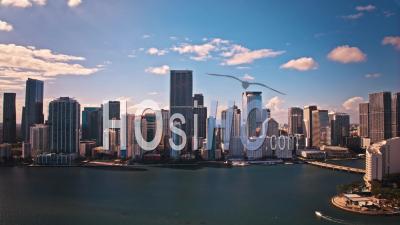 Downtown Miami Time Lapse, Daytime - Video Drone Footage
