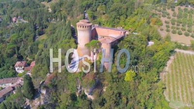 Rocca Manfrediana, Brisighella, Italy - Video Drone Footage