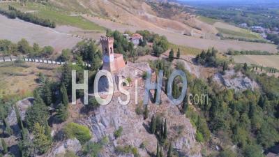 Torre Dell'orologio (clock Tower), Brisighella, Italy - Video Drone Footage