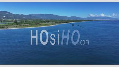 Folleli Beach, Corsica Island, France - Video Drone Footage