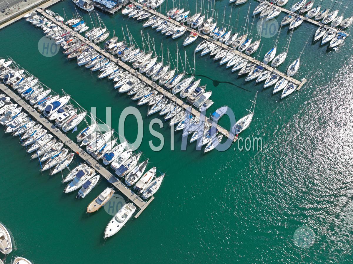 Vieux-Port En Été, Marseille, Bouches-Du-Rhône, France - Photographie Aérienne