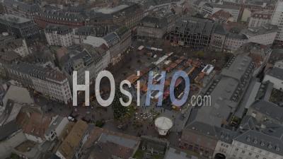 Place Kleber De Strasbourg à Noël - Vidéo Par Drone
