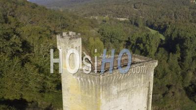 Drone View Of The Chateau De Commarque