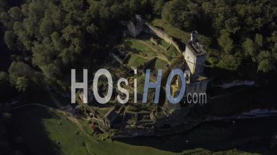 Drone View Of The Chateau De Commarque