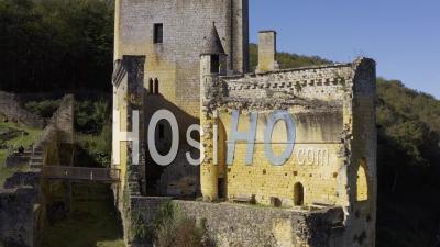 Drone View Of The Chateau De Commarque