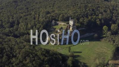 Drone View Of The Chateau De Commarque