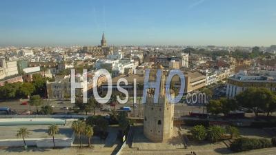 Torre Del Oro, Sevilla - Video Drone Footage