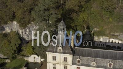Drone View Of Brantome En Perigord