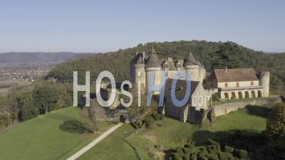 Vue Aérienne Du Château De Fénelon Depuis Un Drone