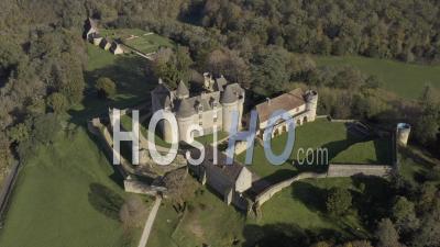Vue Aérienne Du Château De Fénelon Depuis Un Drone