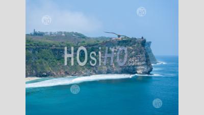 Pura Uluwatu Temple And Cliffs, Bali, Indonesia - Aerial Photography