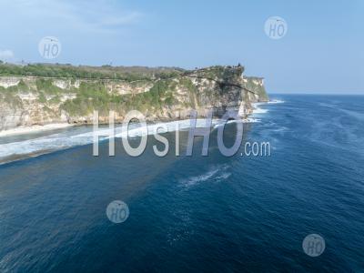 Pura Uluwatu Temple And Cliffs, Bali, Indonesia - Aerial Photography