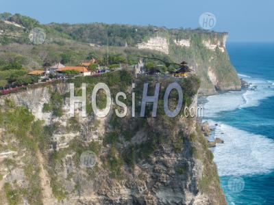 Pura Uluwatu Temple And Cliffs, Bali, Indonesia - Aerial Photography