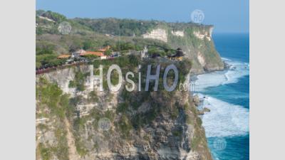 Pura Uluwatu Temple And Cliffs, Bali, Indonesia - Aerial Photography