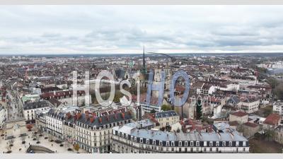 Saint Benigne Cathedral In Dijon - Video Drone Footage