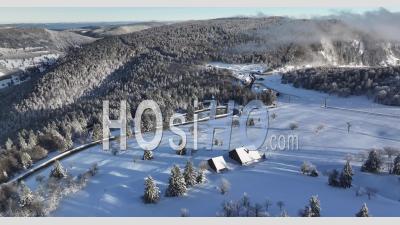 Col De La Schlucht Sous La Neige - Vosges - Vidéo Par Drone