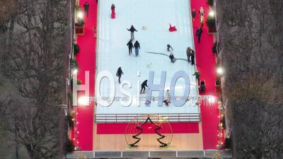 End Of Year Celebrations In Nancy - Place Stanislas And Place De La Carriere - Video Drone Footage