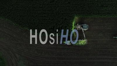 Ensilage By Night In Normandy - Video Drone Footage