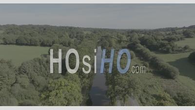Sluice Of Nantes To Brest, Brittany, France - Video Drone Footage