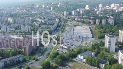 Modern Architecture And Glass Skyscrapers Of The Capital City - Video Drone Footage