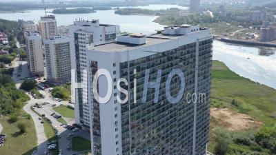 Modern Architecture And Glass Skyscrapers Of The Capital City - Video Drone Footage