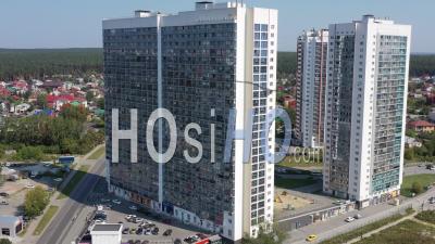 Modern Architecture And Glass Skyscrapers Of The Capital City - Video Drone Footage