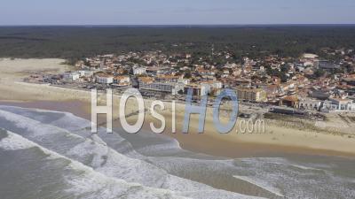 Drone View Of Lacanau Ocean, The Beach