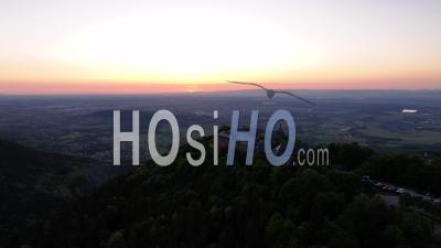 The Mont Sainte Odile On Spring Morning In Alsace - Video Drone Footage