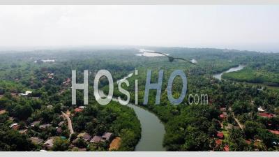Bentota Ganga River, Sri Lanka - Video Drone Footage