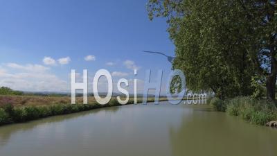 Over The Canal Du Midi - Video Drone Footage