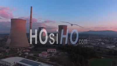 Coal Thermal Power Plant - Video Drone Footage
