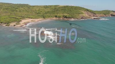 Vue Aérienne Du Kitesurf à Sainte-Lucie - Vidéo Drone, île Des Caraïbes à Sainte-Lucie