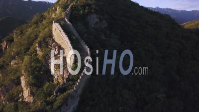 Wild Great Wall Of China - Video Drone Footage